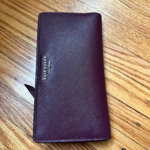 Kate Spade leather wallet burgundy
